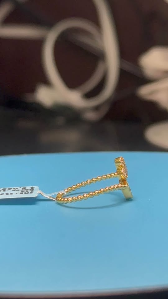 14kt gold ring hearts diamonds. - photo 3