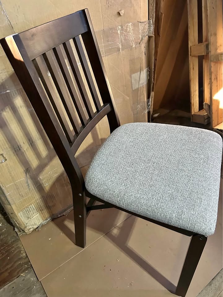 Stakmore Wood Upholstered Folding Chair
