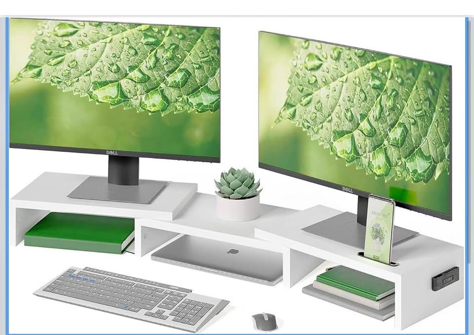 DUAL MONITOR STAND RISER