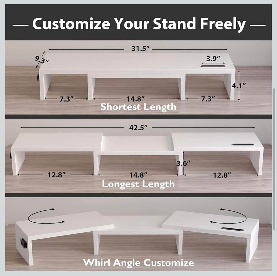 DUAL MONITOR STAND RISER - photo 2