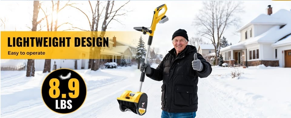 Cordless Snow Blower Lightweight Snow Thrower - photo 2