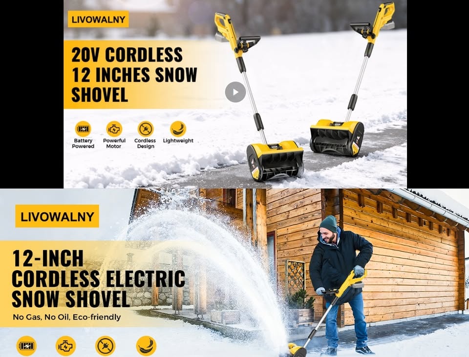 Cordless Snow Blower Lightweight Snow Thrower - photo 3
