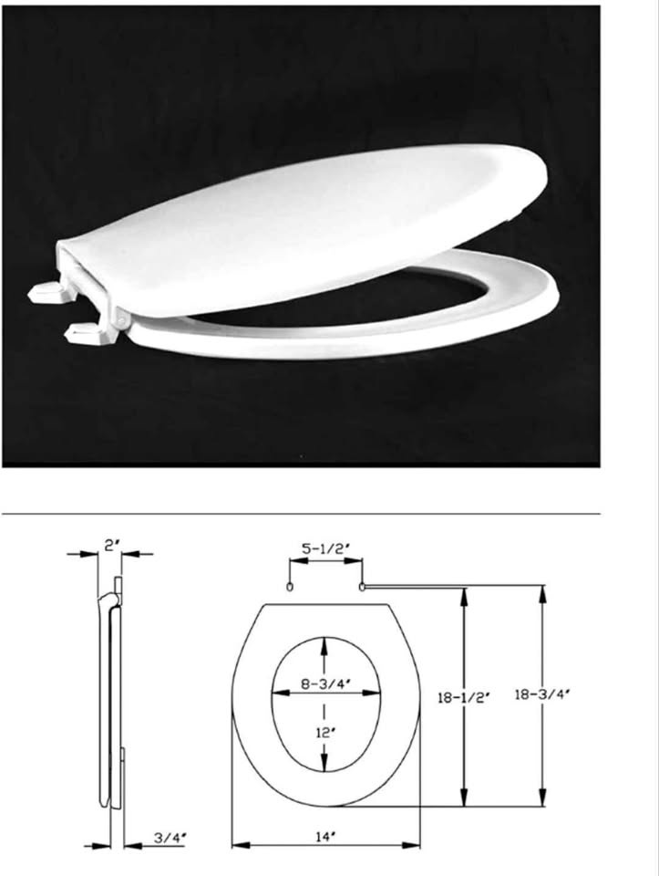 Plastic Toilet Seat - Oval (new)