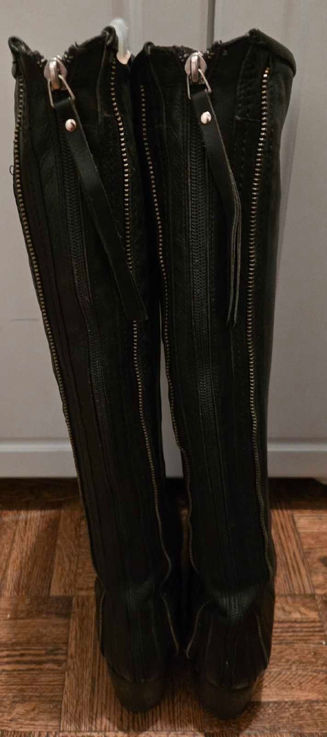 Genuine Italian Leather Tall Black Boots - photo 3