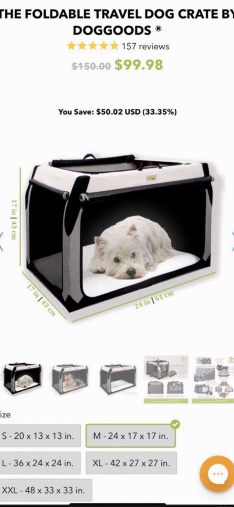 Foldable Portable Dog Carrying Crate - photo 2