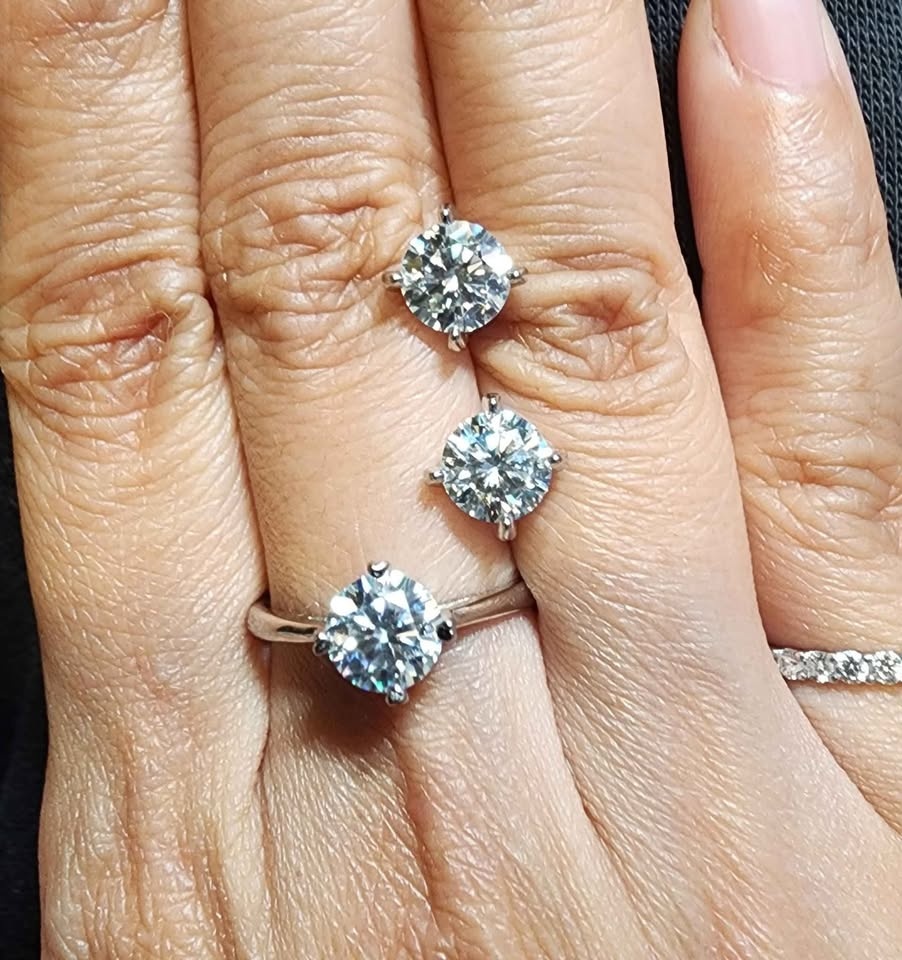 1 Carat 4-Prong Moissanite Set (Cross) - photo 2