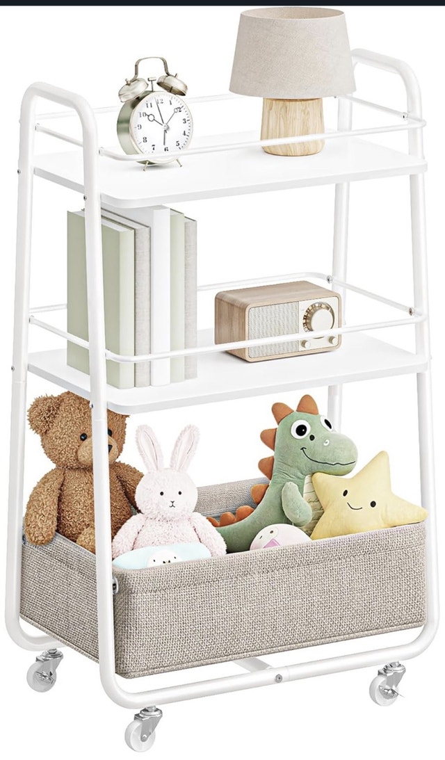 Brand New - Storage Cart with Fabric Basket