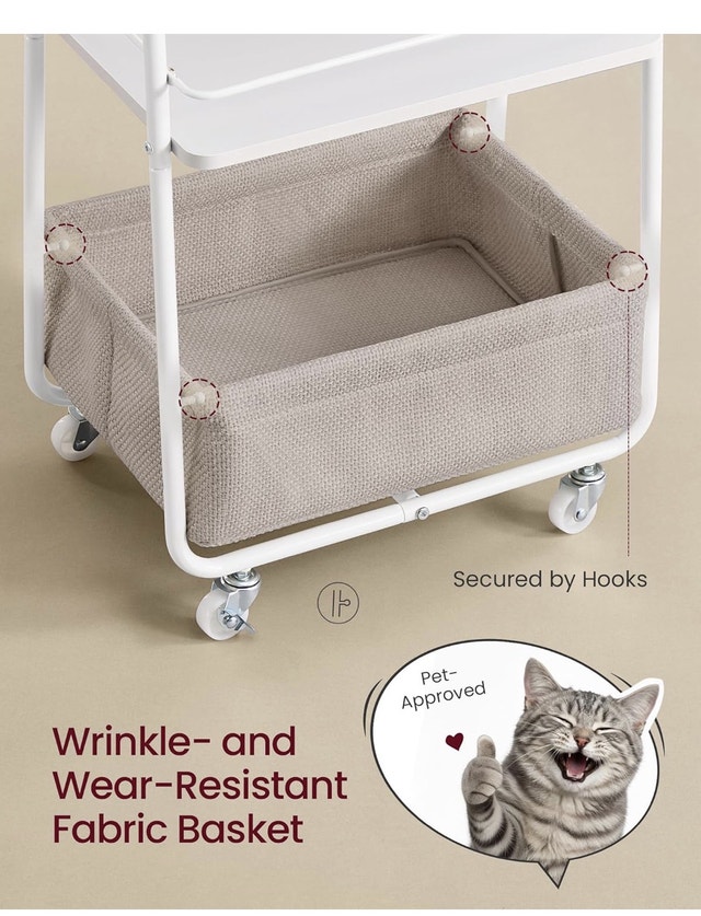 Brand New - Storage Cart with Fabric Basket - photo 2
