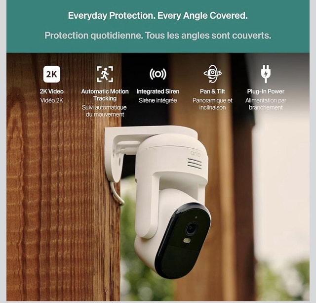 Brand New Arlo Essential Pan Tilt Security Camera 2K - photo 4