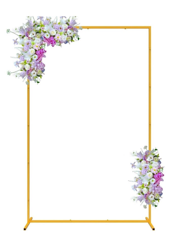 6.6ft x 4ft Gold Wedding Arch Stand