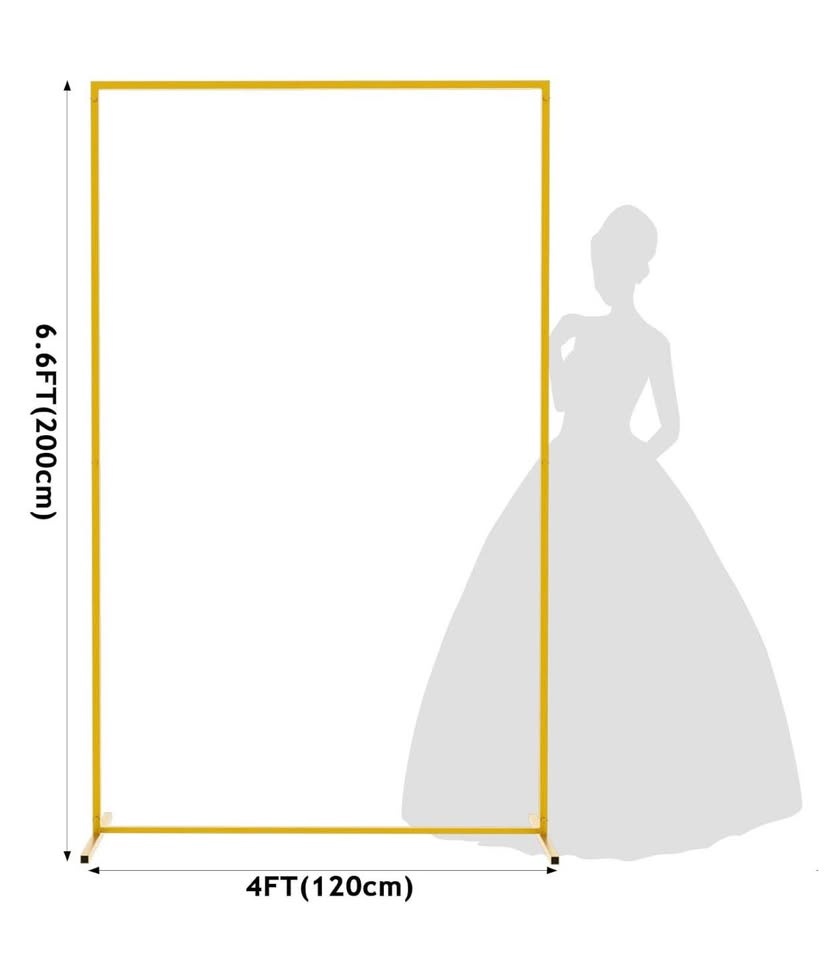 6.6ft x 4ft Gold Wedding Arch Stand - photo 2