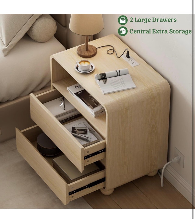 Modern Nightstand with Charging Station - New - photo 3