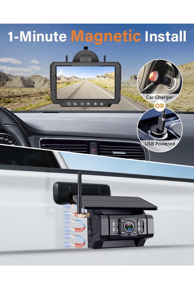 Brand New Solar Wireless Backup Camera for Trucks - photo 2