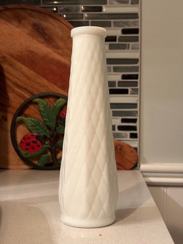Vintage Milk Glass Vase