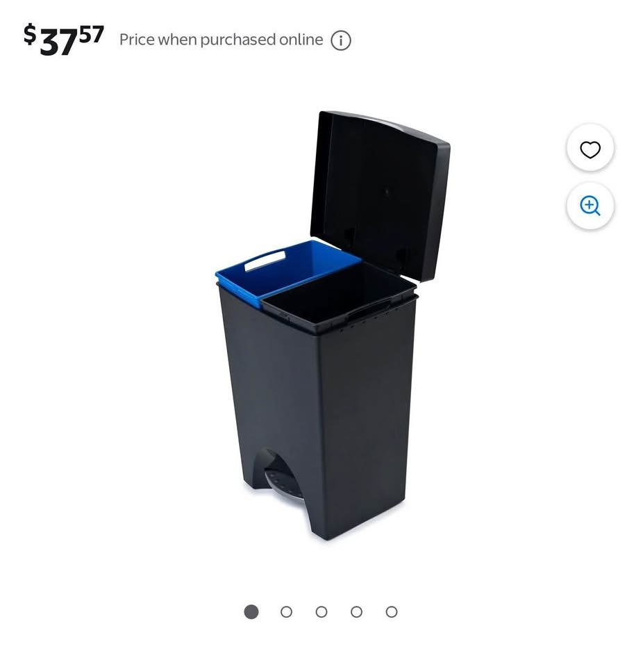 Mistral 50L iCan Recycle Step Can Black