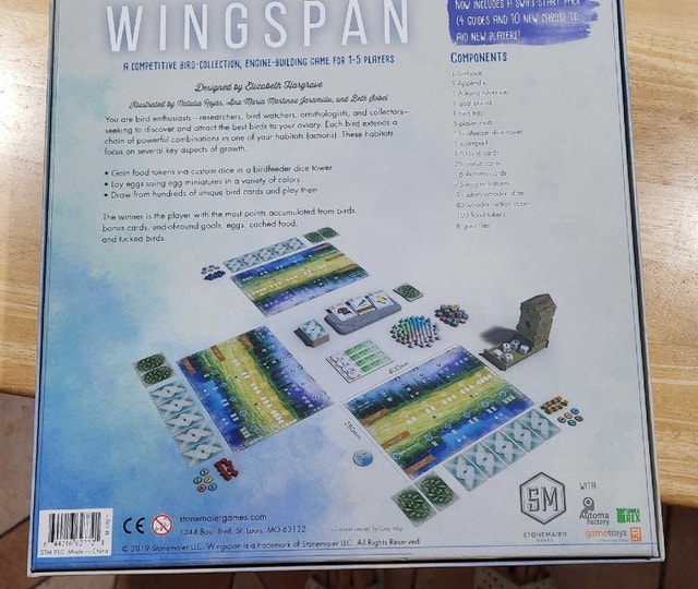 Wingspan Board Game (Autographed) + Swift Start Pack - photo 3