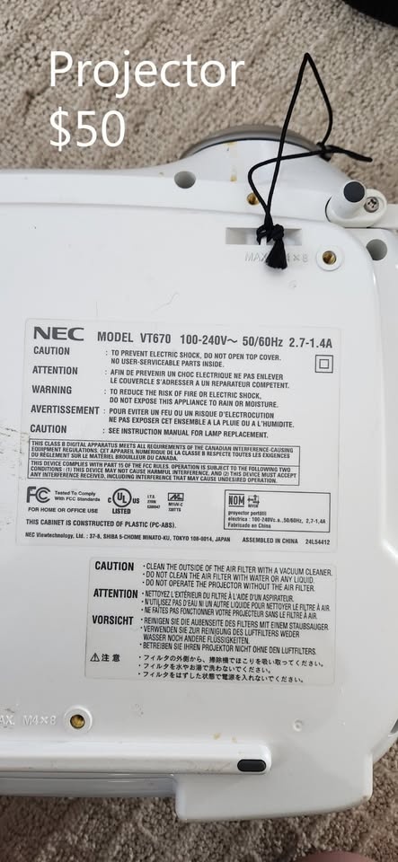 NEC projector with case - photo 3