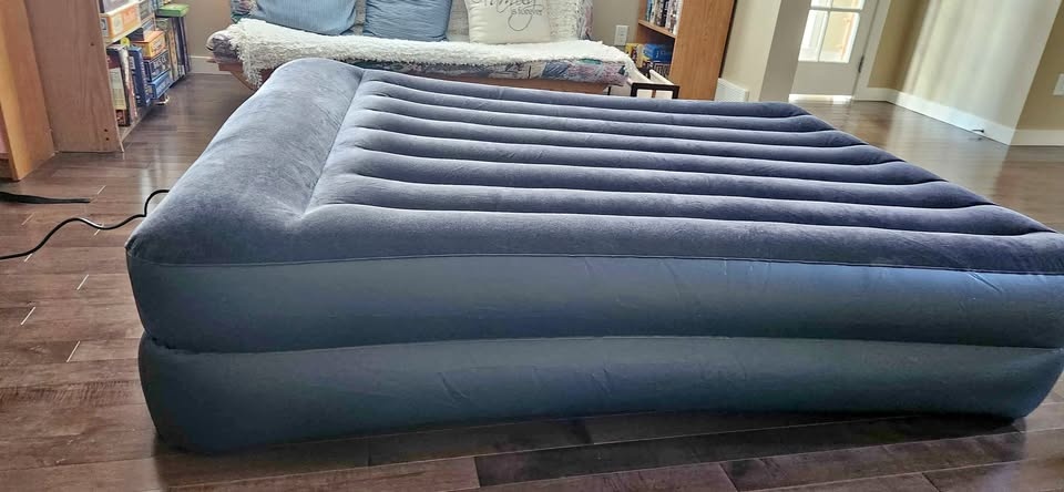 Inflatable Double Air Mattress w/ Built-in Pump