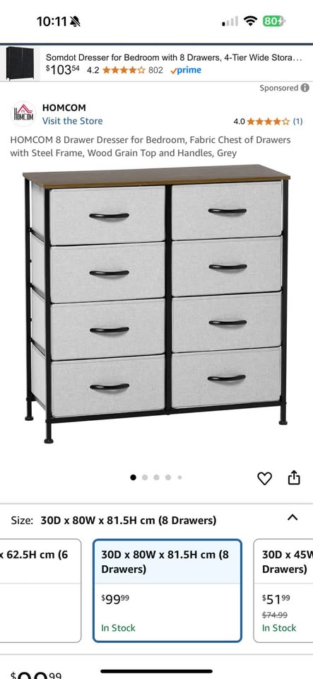 HOMCOM 8-Drawer Dresser - photo 4
