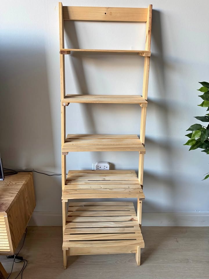 MOVING SALE Wooden decor ladder bookshelf