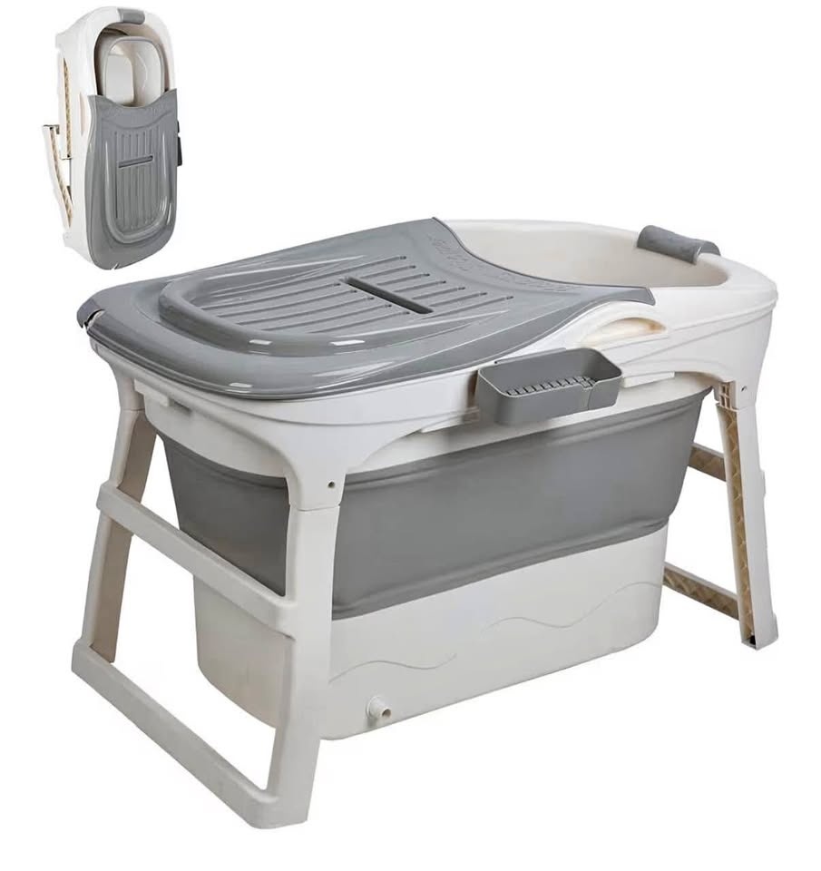 44.5" Portable Folding Bathtub for Adults