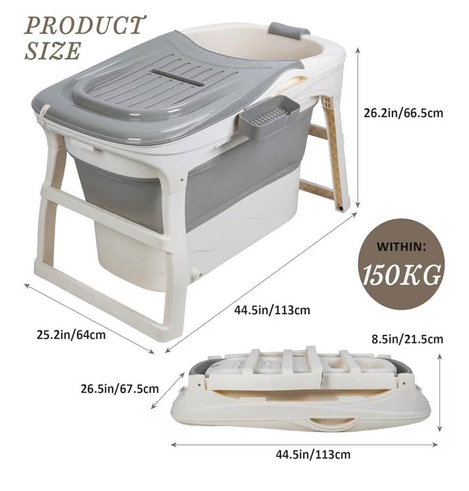 44.5" Portable Folding Bathtub for Adults - photo 3