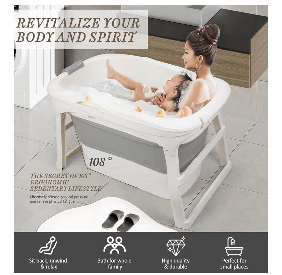 44.5" Portable Folding Bathtub for Adults - photo 4