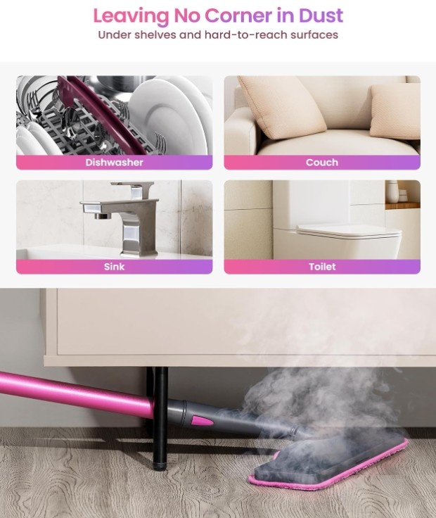 Steam Mop Cleaner w/ Detachable Steamer - photo 4