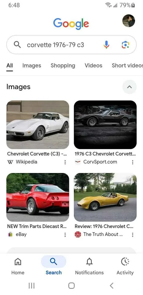 1976-79 C3 Corvette Steering Wheel image indicator(7)