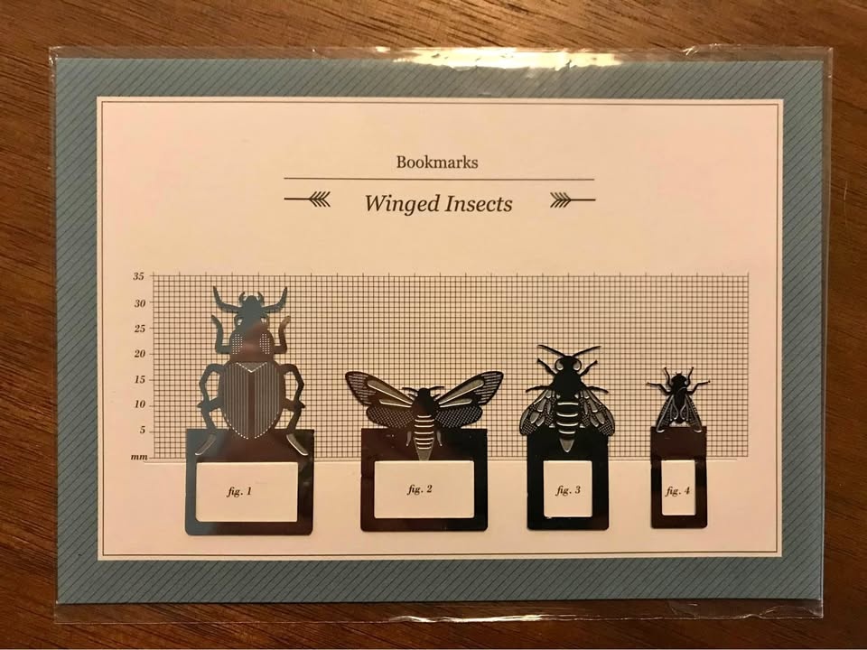 Metal Insect Bookmarks & Mushroom Houseplant Decorations