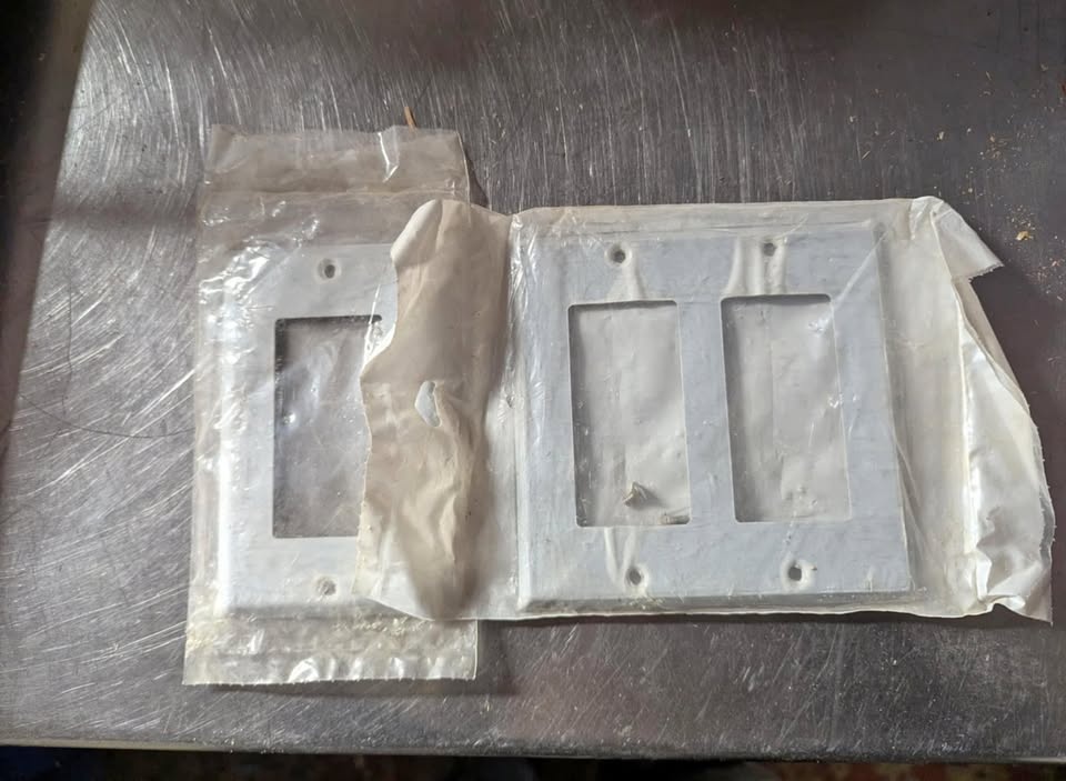Box of Stainless Steel Switch Plates - 16 Double, 60 Single