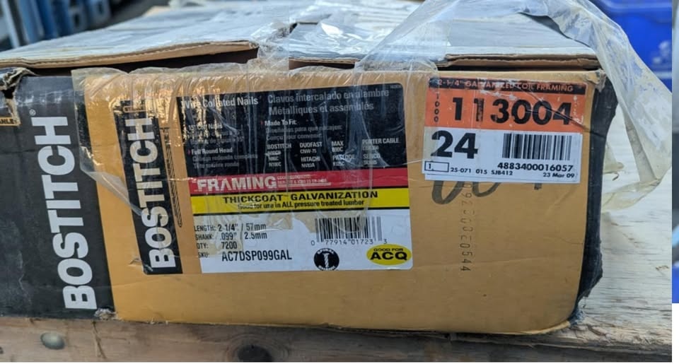 Box of Bostich Coil Nails - 2 1/4" - photo 2