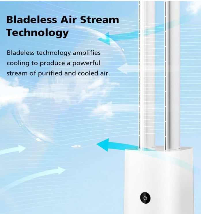 ULTTY Bladeless Tower Fan & Air Purifier, 42.5" Oscillating - photo 3