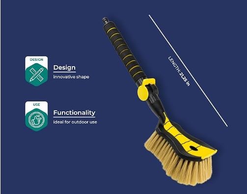 Auto Car Wash Brush with Hose Attachment, Soft Bristle - photo 4