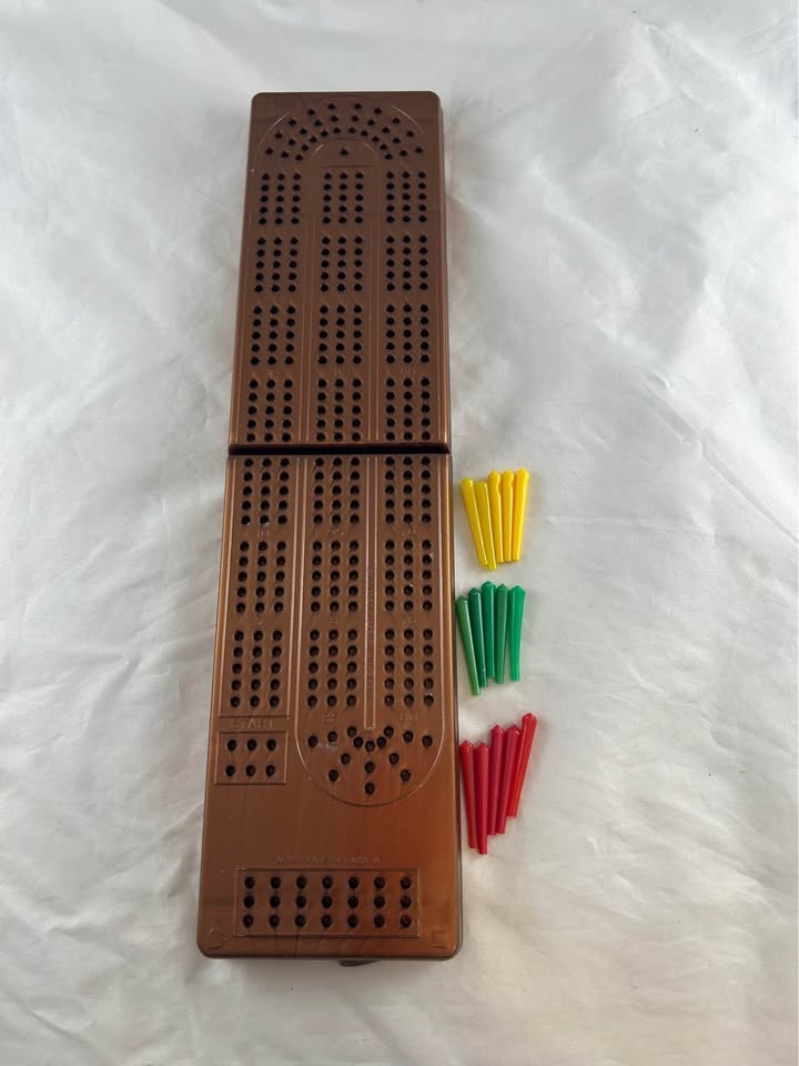 Vintage ACME Deluxe 3 Lane Cribbage Board - photo 2
