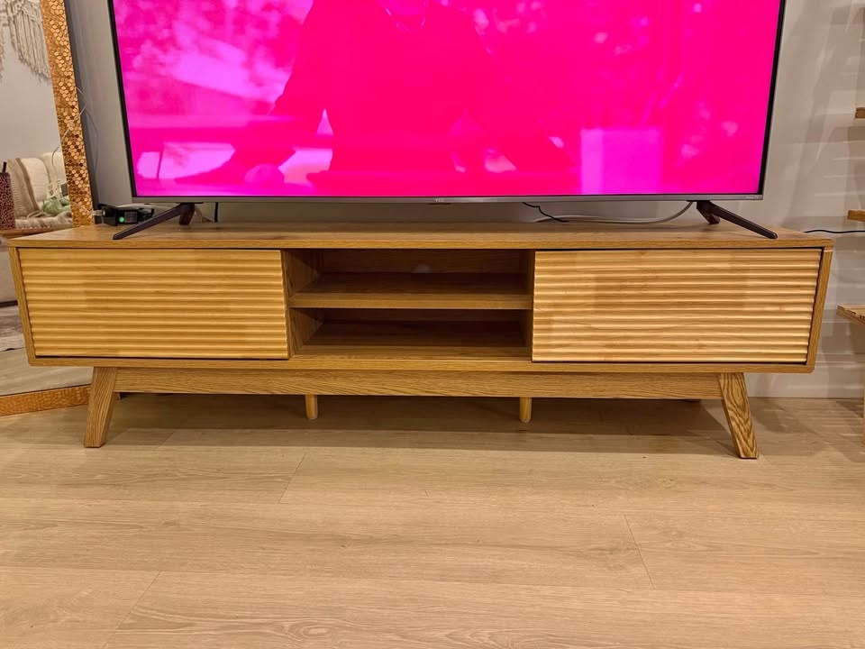 MOVING SALE Boho Mid Century Modern TV Stand
