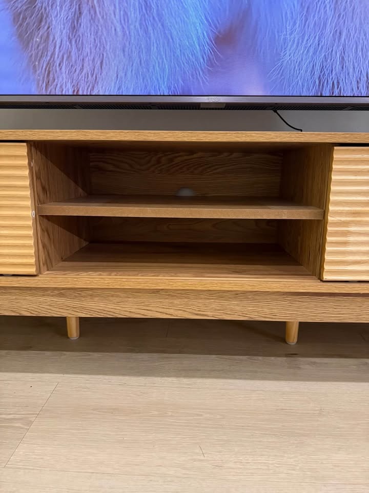 MOVING SALE Boho Mid Century Modern TV Stand - photo 2