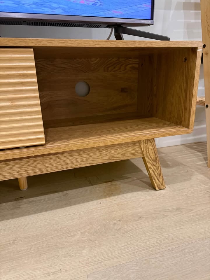 MOVING SALE Boho Mid Century Modern TV Stand - photo 3