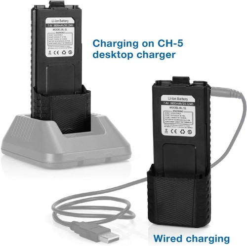Baofeng BL-5L 3800mAh Extended Battery for UV-5R Radios - photo 3