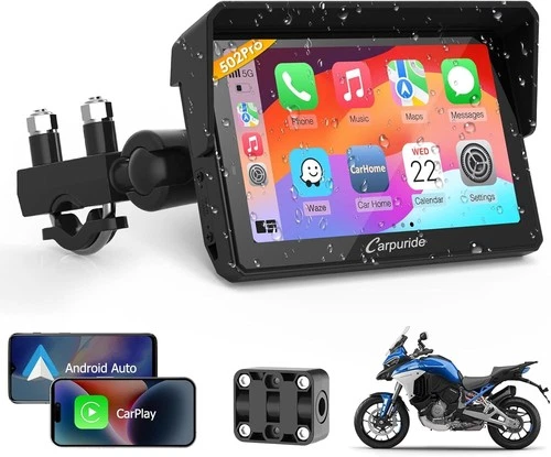 Motorcycle CarPlay & Android Auto GPS Screen 5.5"