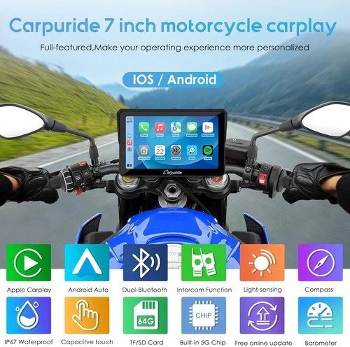 Motorcycle CarPlay & Android Auto GPS Screen 5.5" - photo 3