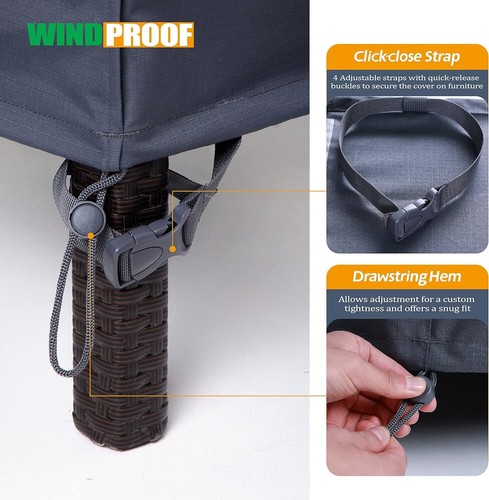 Outdoor Patio Furniture Covers, Waterproof UV Resistant - photo 5