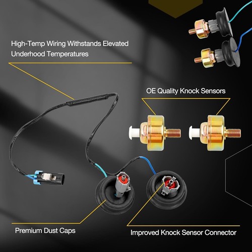 Dual Knock Sensors with Wiring Harness Kit for Chevy/GM - photo 4