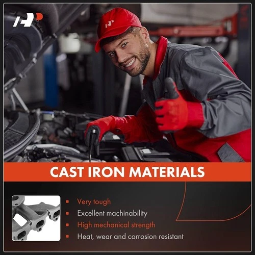 A-Premium Right Side Engine Exhaust Manifold w/ Gasket & Heat Sh - photo 4