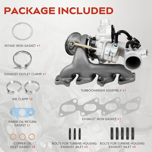 FILTERUP 667-203 1.4L Turbocharger w/ Gaskets & Repair Kit - photo 3