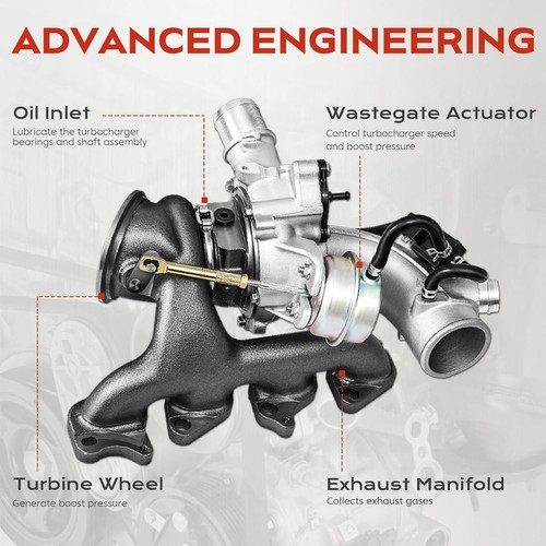 FILTERUP 667-203 1.4L Turbocharger w/ Gaskets & Repair Kit - photo 4