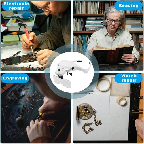 Magnifying Glasses Headset With Light and 5 Lenses - photo 5