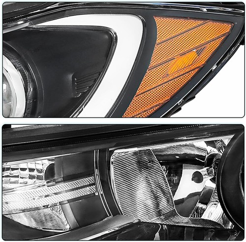 Hyundai Elantra Headlights 17-18 Black Housing - photo 3