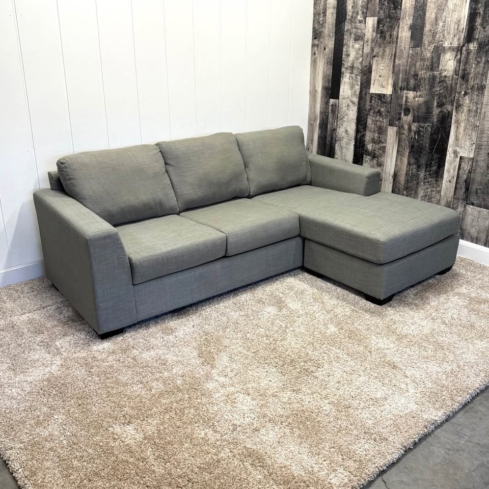 Clean Light Grey Sectional Couch – Great Everyday Size - photo 3