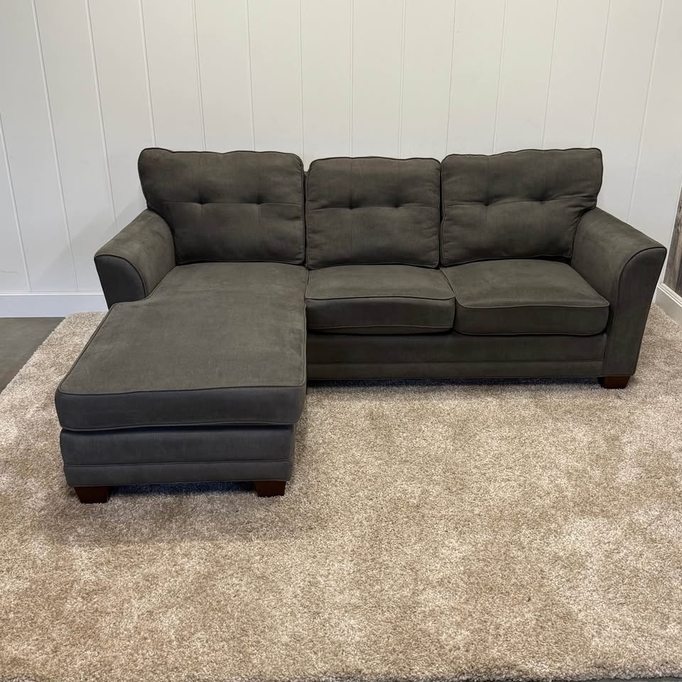 Charcoal Grey Sectional with Reversible Chaise - photo 2